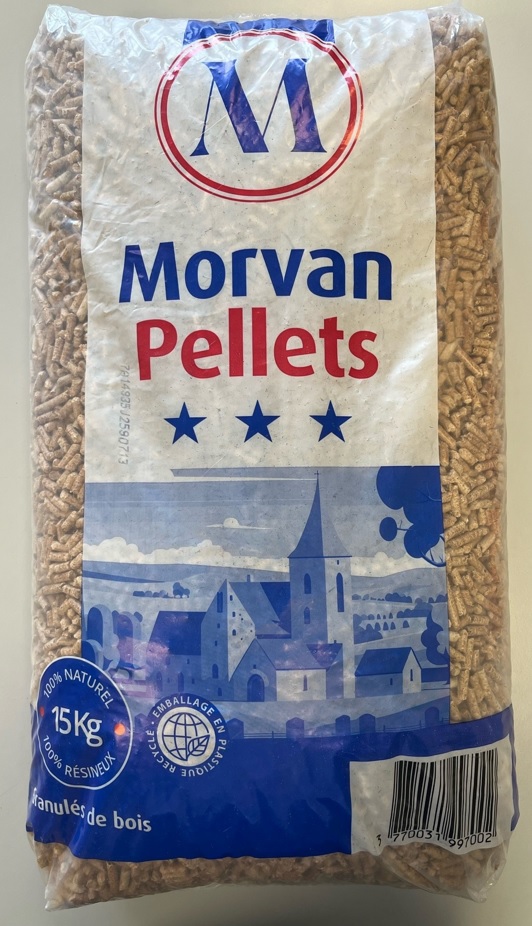 Granulés de bois Premium MORVAN DIN+/EN+ en palette de 65 sacs de 15 kg