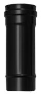 LG 250 mm + joint simple paroi Ø 100 mm Emaillé noir mat