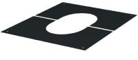 Plaque de finition carrée en 2 parties, pente 0°, concentrique Ø 80/125 mm Noir mat