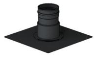 Plaque de finition pour tubage flexible simple paroi Ø 200 mm Emaillé noir mat