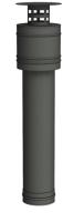 Terminal verticale H=940 mm concentrique avec bride Ø 100/150 mm Noir mat