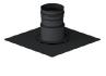 Plaque de finition pour tubage flexible simple paroi Ø 180 mm Emaillé noir mat